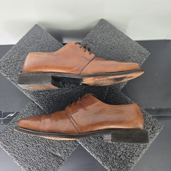 Marco Luigi Men\'s 12A Brown Leather Derby Dress Shoes Square Toe Vero Cuoio main image 8